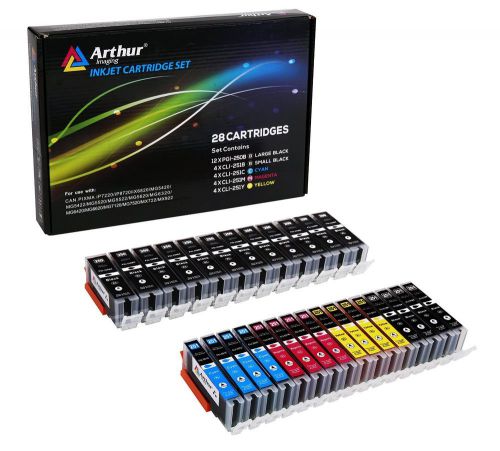 28 Pack Arthur Imaging Compatible Ink Cartridge Replacement for Canon PGI-250XL