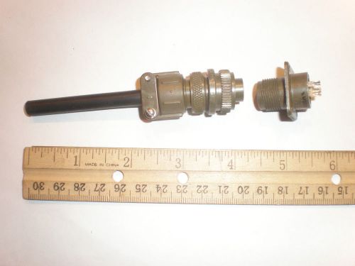 New - ms3106a 10sl-3s (sr) with bushing and ms3102a 10sl-3p - 3 pin mating pair for sale
