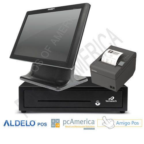 Pos-x ion tp3 15&#034; fanless touchcomputer printer drawer  f/ aldelo pos ready7 new for sale