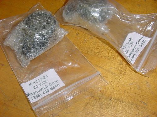 LOT OF 2 ELECTRO MAGNETS 1 1/4 ROUND X 1 1/4  HIGH 50 POUNDS OF PULL NEW
