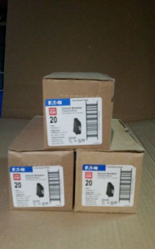 New lot of 30 eaton cutler hammer circuit breaker ch120 20 amp single pole for sale