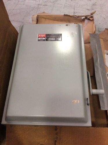 FPE Federal Pacific General Duty Safety Switch 3122 100 Amp 240 Volt Fusible 2 P