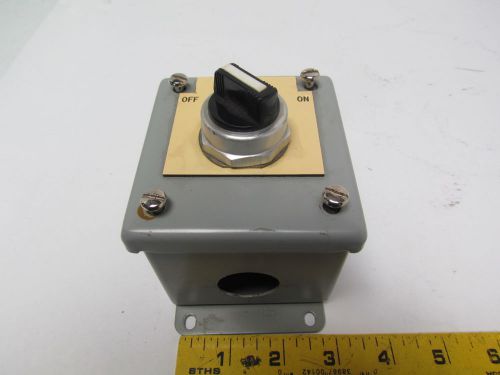 A-b 800-h2 2 position selector switch w/hoffman e-1pb enclosure for sale