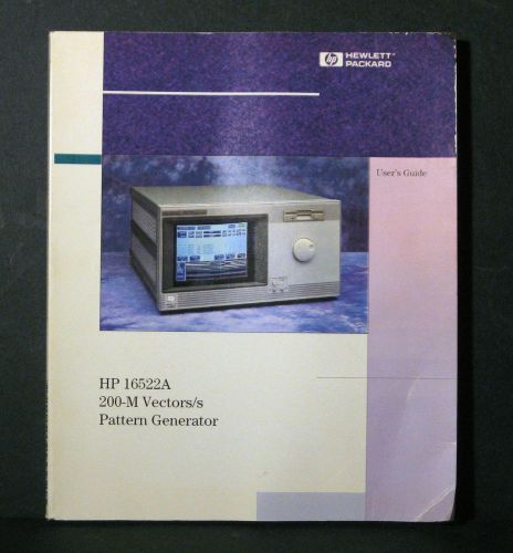 Agilent HP 16522A 200-M Vectors Pattern Generator User&#039;s Manual 1997 16522-97005