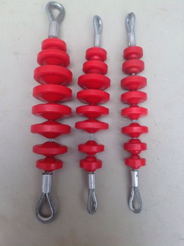 3 greenlee flexible mandrel for cable tugger puller 3-1/2&#034;, 3&#034;, 2&#034; hertz 4800 23 for sale