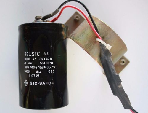 Sic-safco felsic 85 capacitor, 100000 uf-10+30% 40 vcc for sale