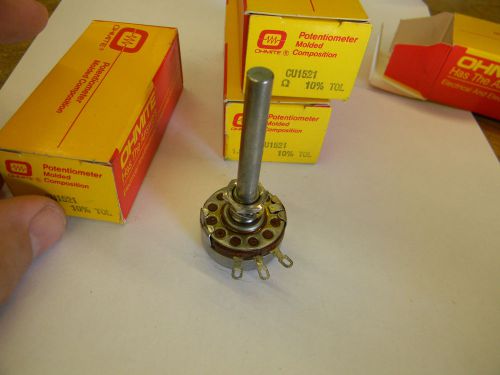 New* ohmite potentiometer cu1521 1.5k ohm 2w long shaft   b4 for sale