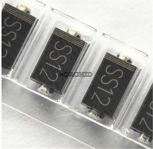 50pcs ss12 1n5817 schottky barrier rectifier voltage 20 to 40v current 1a smd