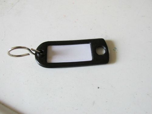 40 pieces Black Key Tags with S hooks &amp; plastic covering white paper