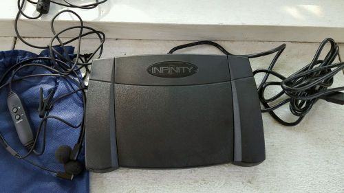 INFINITY IN-USB-2 FOOT CONTROL PEDAL FOR TRANSCRIPTION/DICATATION and headset