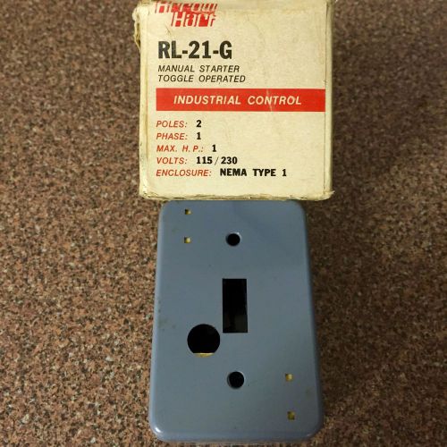 Arrow-Hart RL-21-G Manual Star Toggle Switch Single Phase Two Pole for 1 H.P. Ma