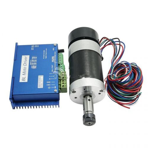 Cnc machine 400w spindle motor + ddbldv1.0 600w cnc brushless dc motor driver y for sale