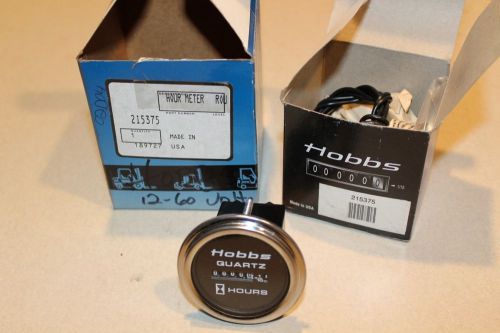 Hobbs 218375 10-60volt hour meter, dc quartz for sale
