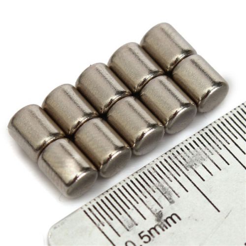 10pcs n52 4x5mm neodymium strong round cylinder magnets rare magnetic earth for sale