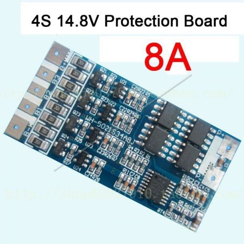 4s 14.8v 8a w/balance li-ion lithium 18650 battery bms pcb protection board for sale