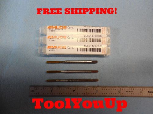 3 PCS NEW NEW EMUGE M3 - 6 HX DRUCK 1 STEEL SN TIN TAP MACHINE SHOP TOOLING TOOL