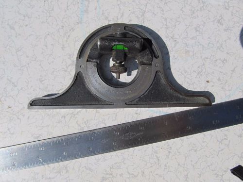 Vintage brown &amp; sharpe machinist tool metal protractor (very nice) for sale