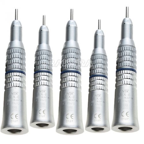 5 PCS NSK Style Dental Straight Handpiece Nose Cone Low Speed Handpiece EX-6(D)