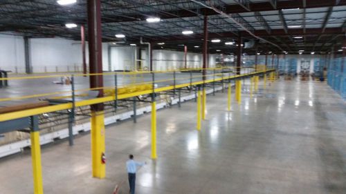 Wildeck warehouse mezzanine, 23,500 sq ft, 75 pounds per foot for sale