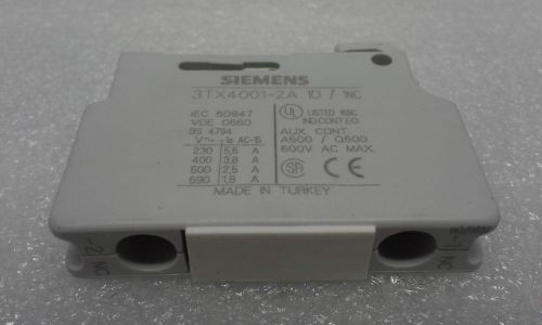 Siemens 3TX4001-2A Auxiliary Contact Block 1NC