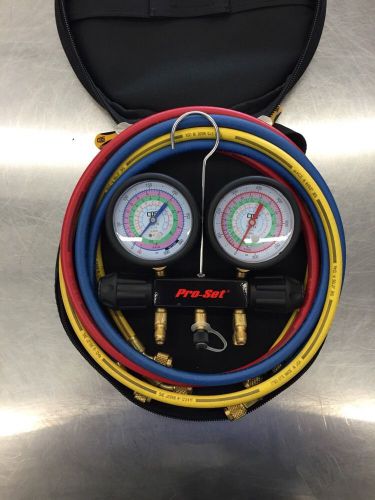 Cps pro-set manifold a/c gauge set with hoses for sale