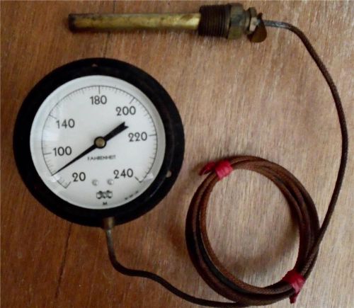 Vintage big marshalltown iowa fahrenheit temperature gauge gage steampunk usa for sale
