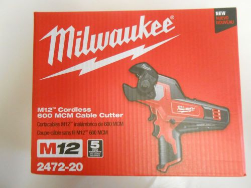 NEW Milwaukee 2472-20 M12™ 600 MCM Cable Cutter