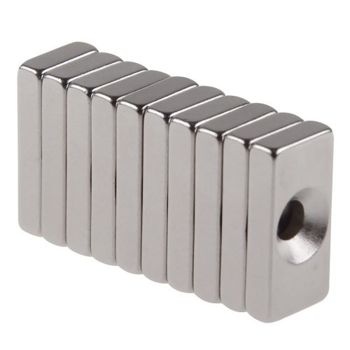 10/20/50/100pcs Super Strong Magnets 20x10x4mm Hole 4mm Rare Earth Neodymium N50