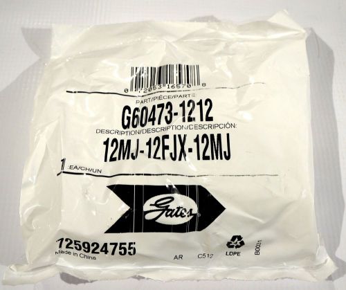 New gates 12mj-12fjx-12mj tee adapter p/n: g60473-1212 for sale