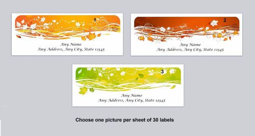 30 Personalized Return Address Labels Fall Autumn Buy 3 get 1 free (fa3)