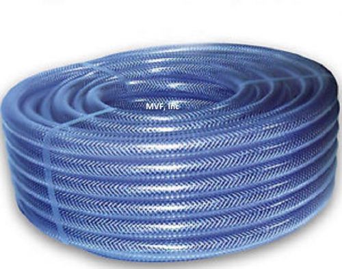 TUBING, BRAIDED PVC FDA CLEAR -10 to +150 deg F - CHOOSE ID, LENGTH