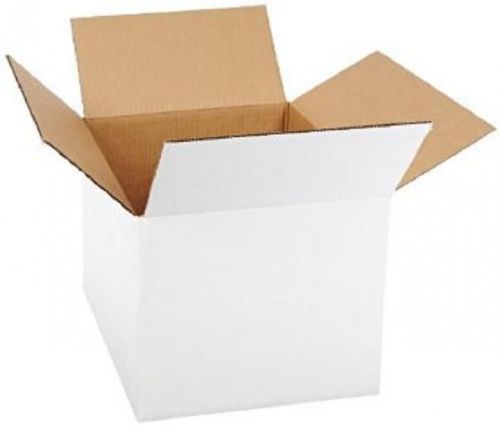 White corrugated cardboard 12&#034; x 12&#034; x 10&#034; shipping storage boxes (bundle of 25) for sale