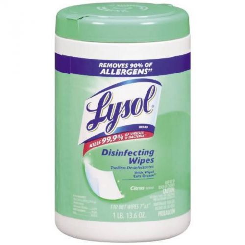 Lysol Disinfecting Wipes 110 Ct. Citrus Scent RECKITT BENCKISER Disinfectants