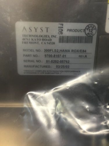 New Brooks-Asyst 300FLS2,HAMA ROX/E84