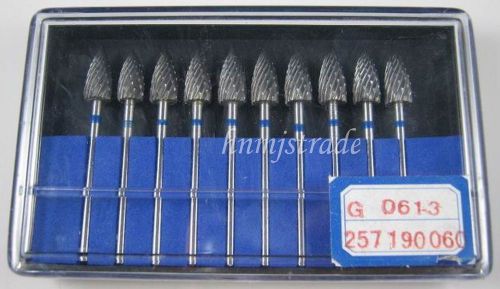 1 box 10 pcs dentistry steel tungsten carbide burs dental equipment g6 for sale