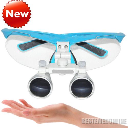 New dental 320mm 3.5x binocular loupes magnifier glasses blue flip-up design ca for sale