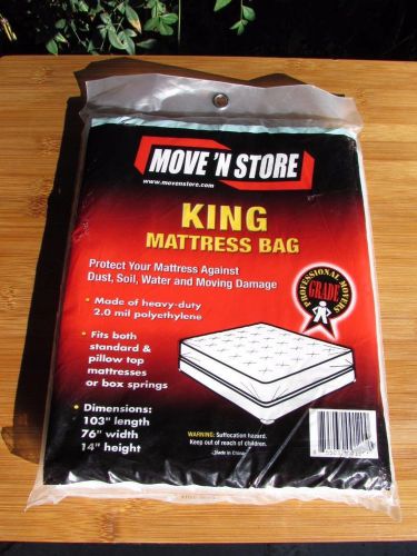 NEW King Size Heavy 2 Mil Plastic Protective Mattress Shipping Moving Bag