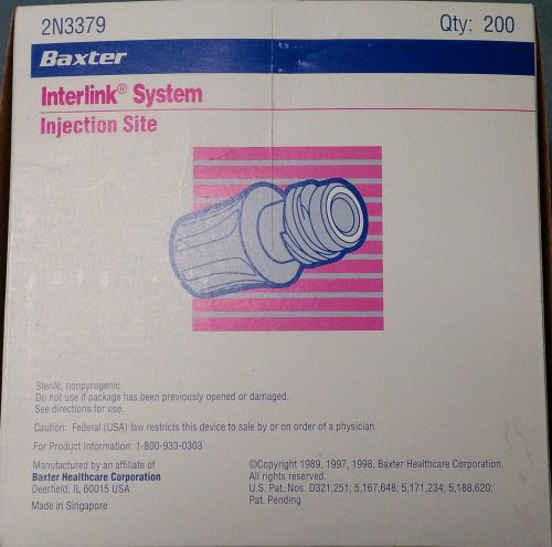 BAXTER HEALTHCARE 2N3379 INTERLINK TM INJECTION SITE - Box of 200 Ct