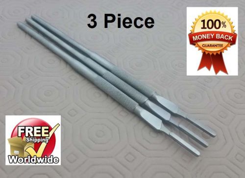 Scalpel Blade Handle Round #3 Dental Surgical Surgery Instruments 3 Pieces
