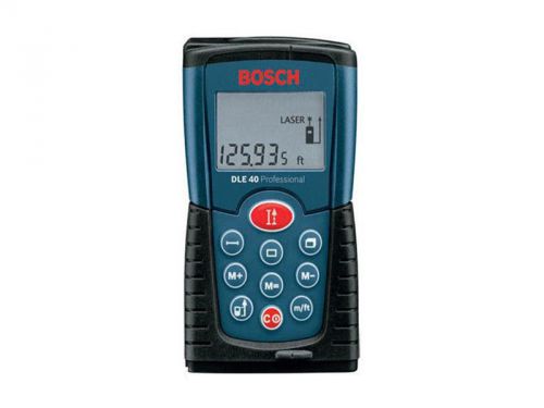 Bosch dle 40 laser distance measure 40 mtr range finder with case &amp; batteries for sale