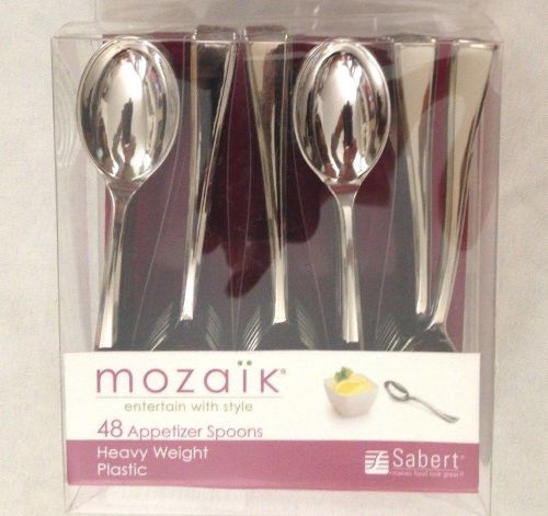 New Mozaik 4&#034; Heavy Weight Appetizer Spoons - Lot of 48
