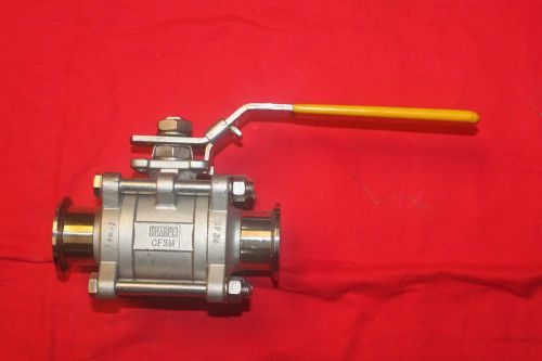Used stainless steel 1 1/2 sanitary ball valve 2 positions for sale
