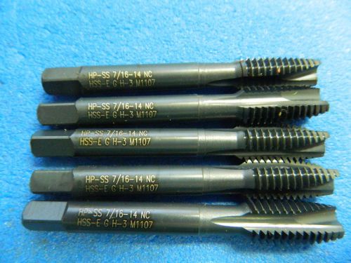 CLEVELAND C27706 3 Flute Spiral Point Taps 7/16 - 14 lot of 5