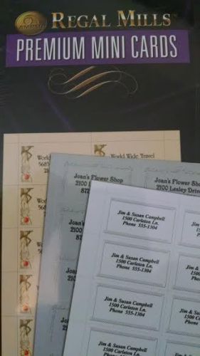 100 Regal Mills Premium Mini Cards-Taupe Marble-60 lb Card Stock-2&#034; X 31/2&#034;