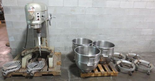 Hobart 80 quart mixer model l-800 w/ 5x mixing blades 3x 80 qt bowls 4x carriers for sale