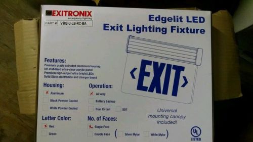 Edge lit exit sign
