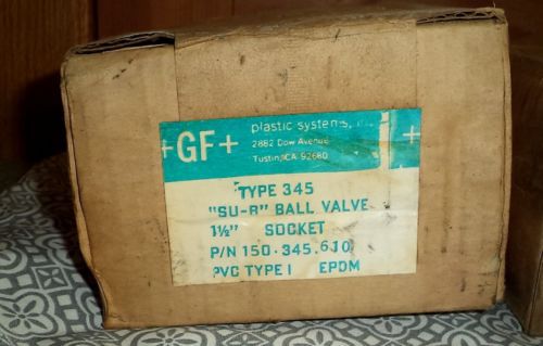 Set of 5 george fischer type 345 ball valve, pvc with epdm seals, 1-1/2&#034; for sale