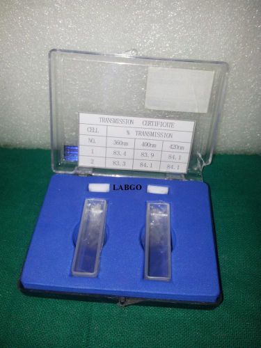 1cm 10mm Spectrometer Cell Cuvette Set Of 2 Optical Glass LABGO PO15