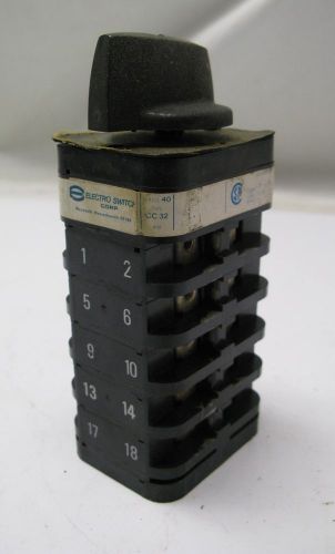 Electro switch corp cc 32 600vac selector rotary cam cc32 0909c8 001 8414 for sale