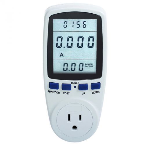 USA Plug-in Power Energy Watt Voltage Amps Meter Electricity Usage LCD Monitor